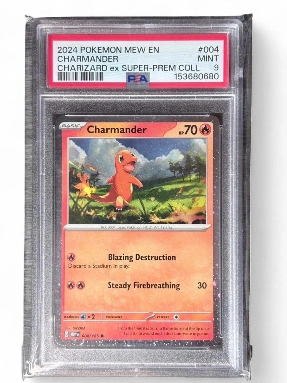 2024 Pokémon #004 Charmander Charizard Ex Super-premium Collection PSA 9